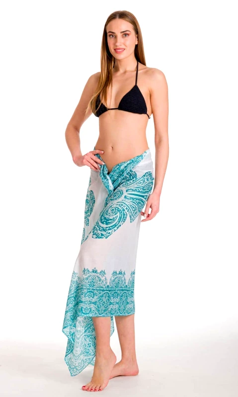 RIMA BEACHWEAR Παρεό βαμβακερό με λαχούρι