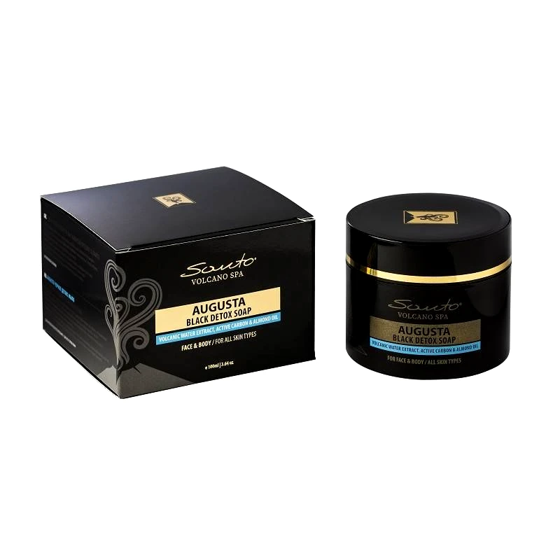 Santo Volcano Spa Santo Volcano Spa Augusta Μαύρο Σαπούνι Αποτοξίνωσης 100ml