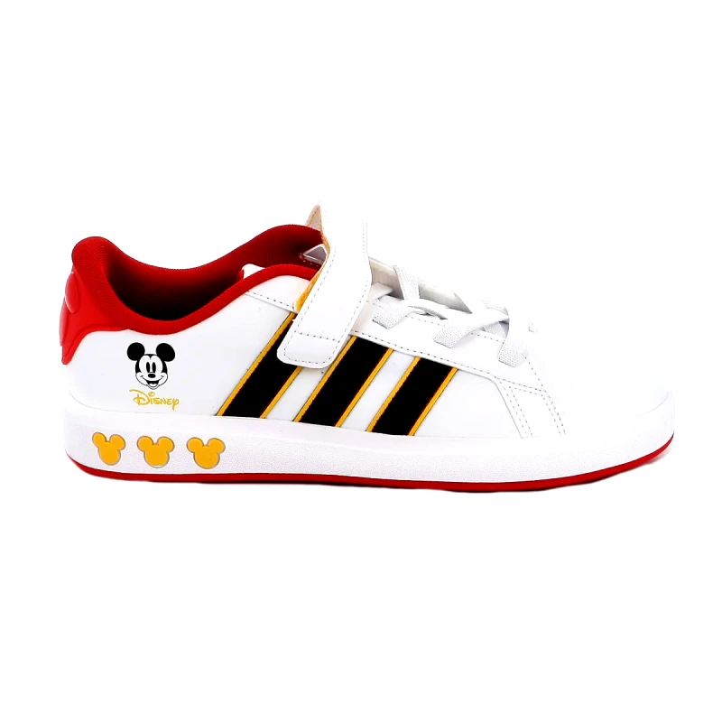 ADIDAS Παιδικό Αθλητικό Παπούτσι για Αγόρι Adidas Grand Court Mickey El K Χρώματος Λευκό JQ8067