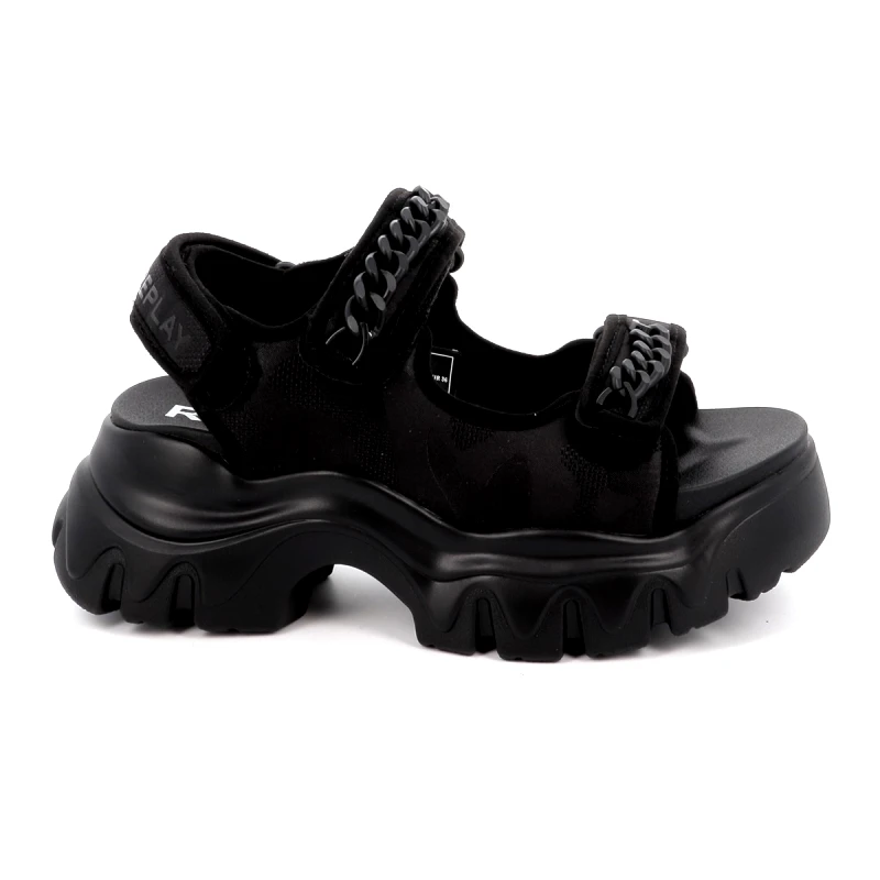 REPLAY Γυναικείο Πέδιλο Replay Χρώματος Μαύρο GWSA6.000.C0006T-0003