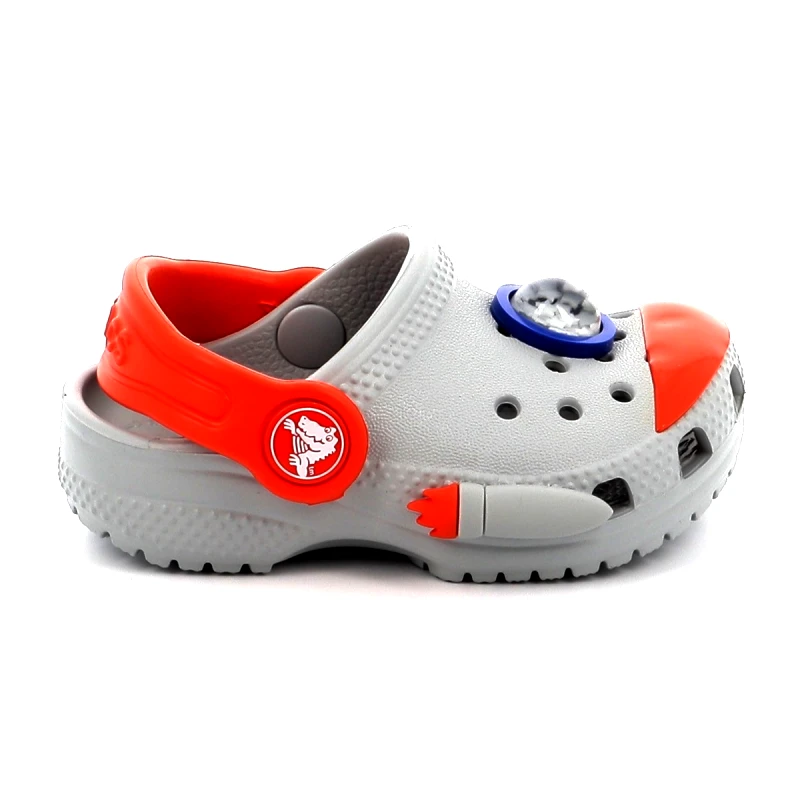 CROCS Παιδικό Σαμπό για Αγόρι Crocs Classic Rocket Ship Clog T Ανατομικό Χρώματος Γκρι 210359-1NM