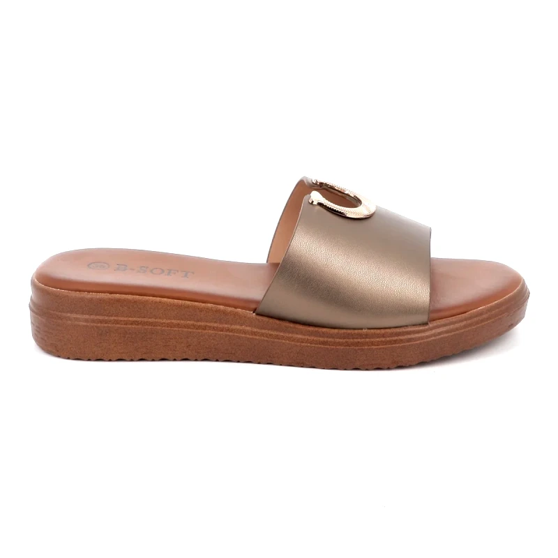 B-SOFT Γυναικείο Mule B-Soft Χρώματος Μπρονζε 4054