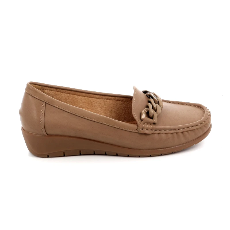 QUNHUI SHOES Γυναικείο Μοκασίνι Qunhui Shoes Χρώματος Καφέ A2265.K