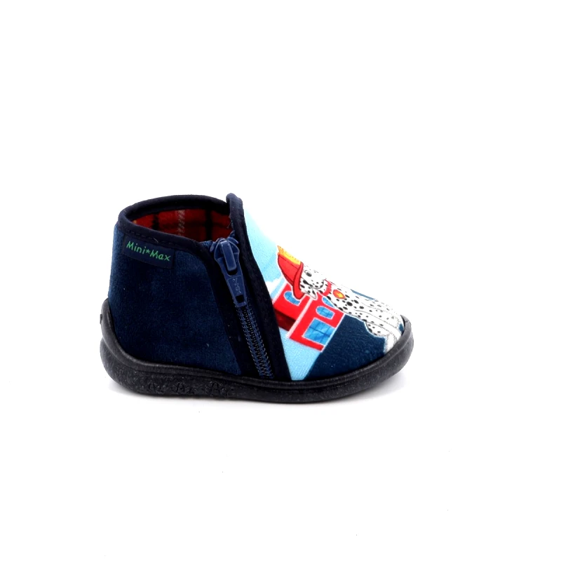 MINIMAX Παιδικό Παντοφλάκι για Αγόρι Mini Max Ανατομικό Χρώματος Μπλε FIRE-4