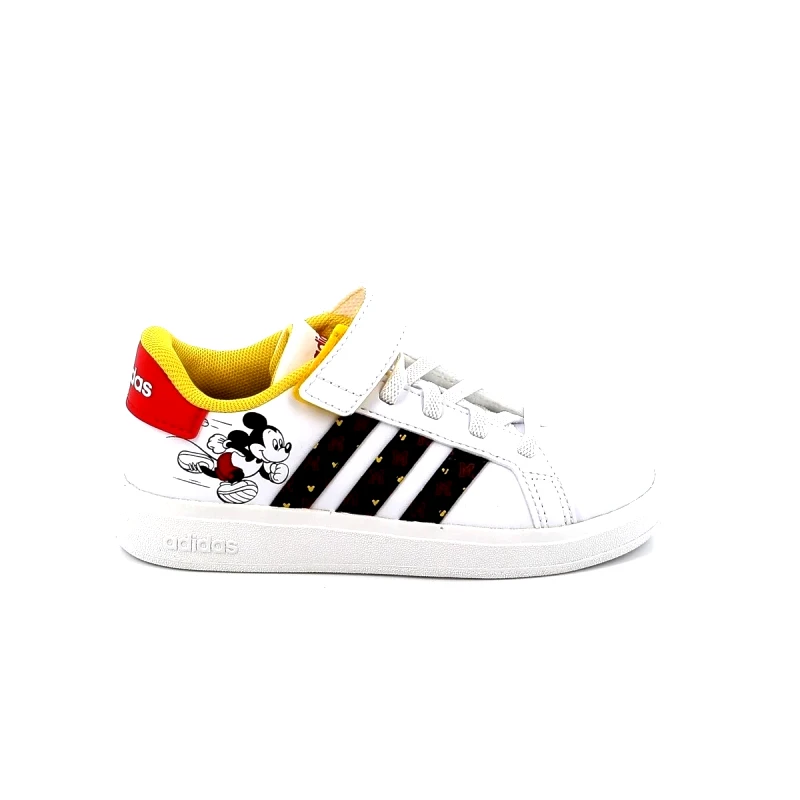 ADIDAS Παιδικό Αθλητικό Παπούτσι για Αγόρι Adidas X Disney Grand Court Mickey Lifestyle Court Hook-and-loop Shoes Χρώματος Λευκό HP7760