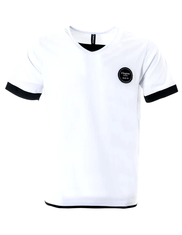 Vactive T-shirt με V λαιμόκοψη σε λευκό χρώμα