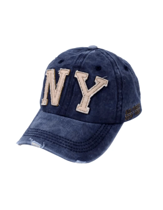 Vactive Καπέλο Jockey πετροπλυμένο NY σε μπλε χρώμα