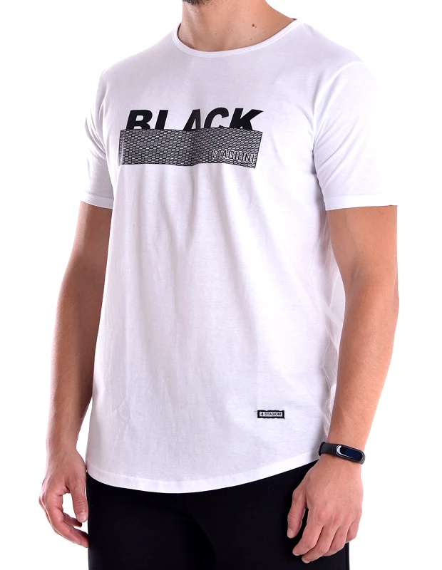 Vactive Ανδρικό t-shirt με στάμπα σε λευκό χρώμα
