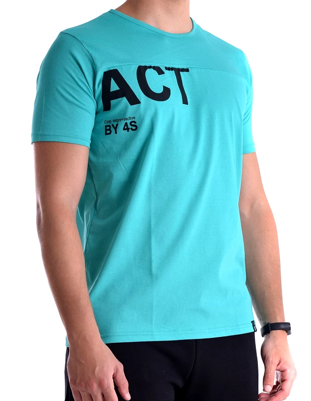 Vactive Ανδρικό t-shirt Vactive σε πετρόλ ανοιχτό χρώμα