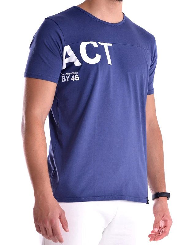 Ανδρικό t-shirt Vactive σε μπλε τζιν χρώμα φωτογραφία