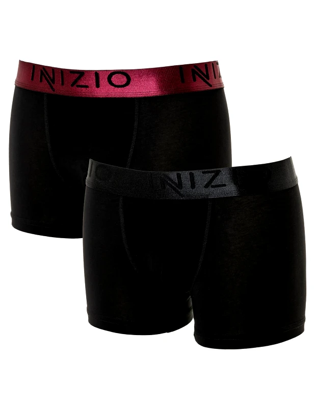 INIZIO Ανδρικό μποξεράκι 2 pack σε μαύρο χρώμα