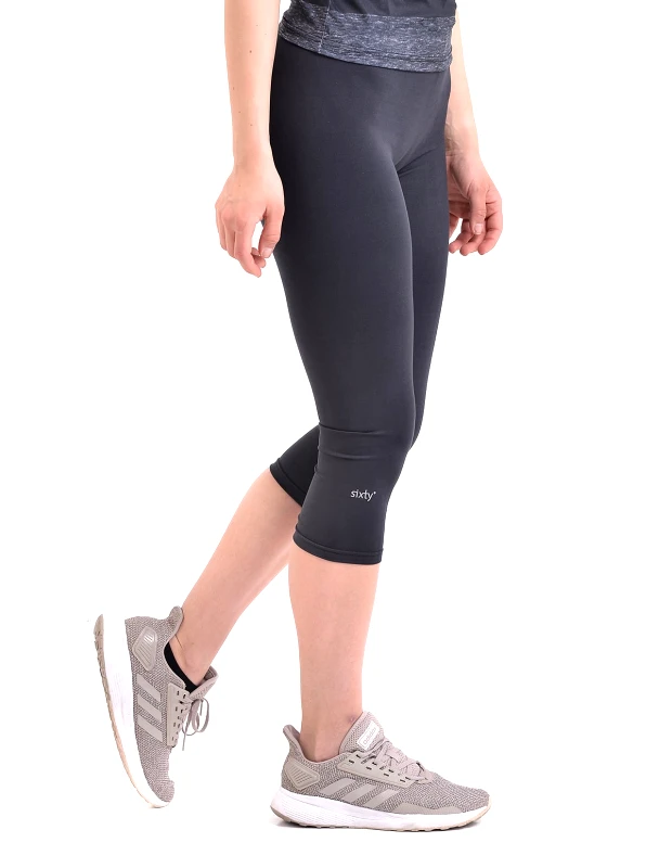 SIXTY DEGREES Γυναικείο κάπρι dry fit gym σε μαύρο (off black) χρώμα