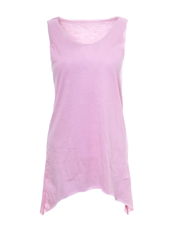 SIXTY DEGREES Γυναικείο αμάνικο μπλουζάκι σε ροζ χρώμα