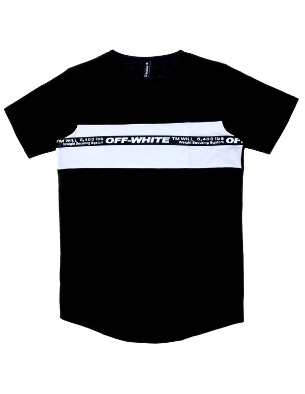 Cotton t-shirt Vactive Basic με φάσα σε μαύρο χρώμα φωτογραφία