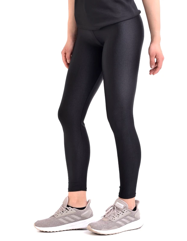 Γυναικείο αθλητικό κολάν gloss and shiny σε μαύρο χρώμα φωτογραφία