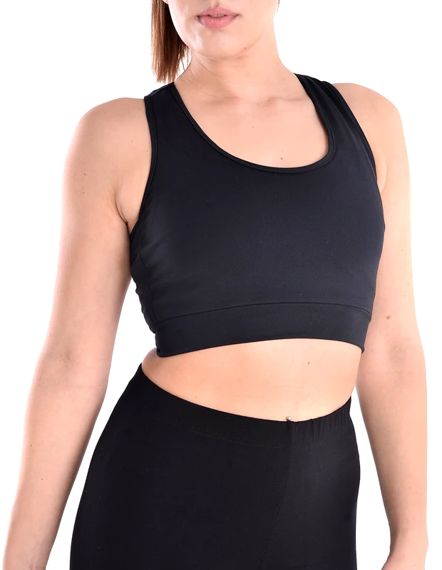 SIXTY DEGREES Γυναικείο αθλητικό dry fit μπουστάκι σε μαύρο (off black) χρώμα