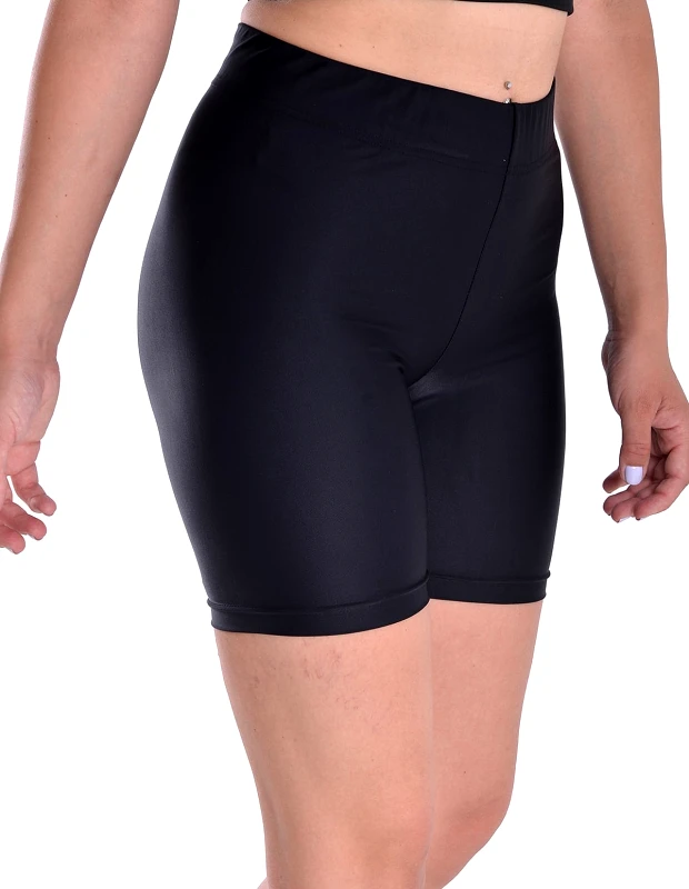 SIXTY DEGREES Ποδηλατικό σορτσάκι mat metallic σε μαύρο χρώμα