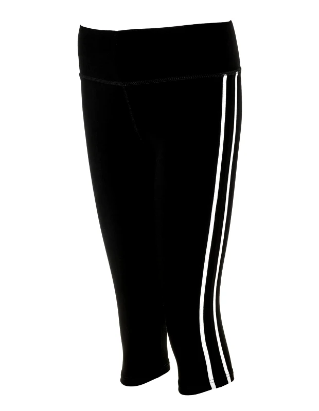 Body Style Γυναικείο κάπρι 2 stripes σε μαύρο χρώμα