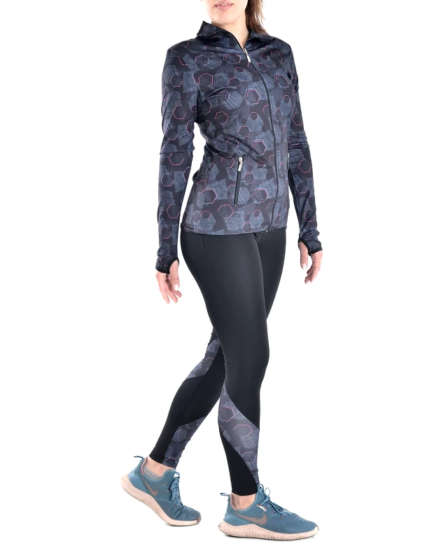 Vactive Γυναικείο σετ ζακέτα και κολάν με σχέδιο