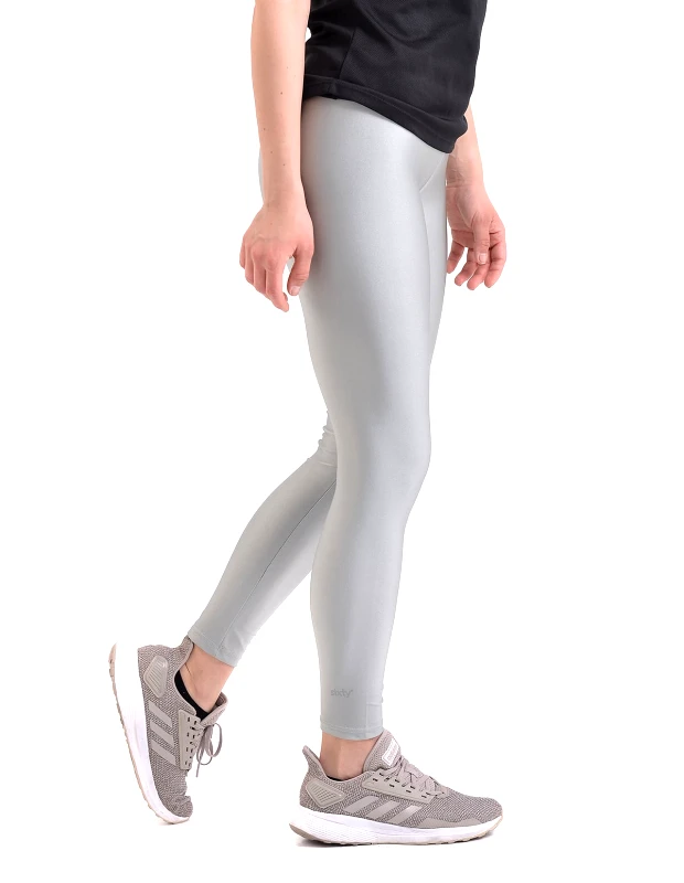 SIXTY DEGREES Γυναικείο αθλητικό κολάν gloss and shiny σε χρώμα μέντας