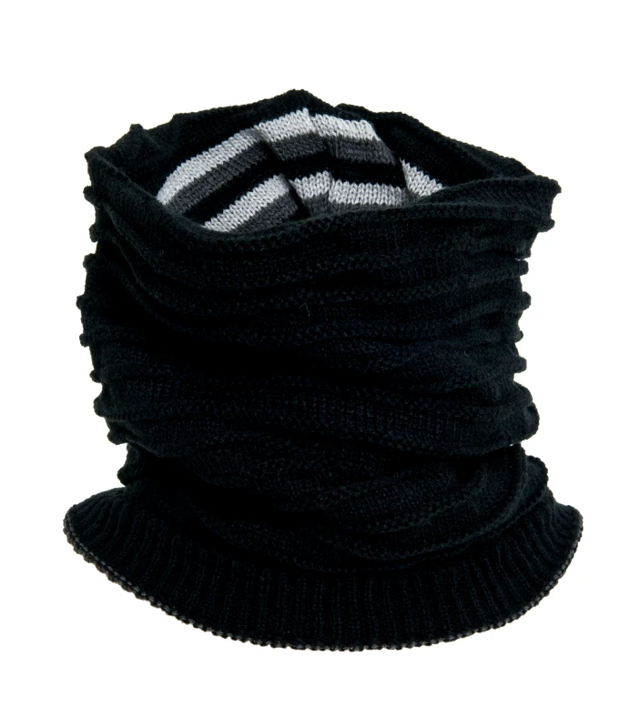 Vactive Λαιμός – Σκουφί πλεκτός σε μαύρο χρώμα