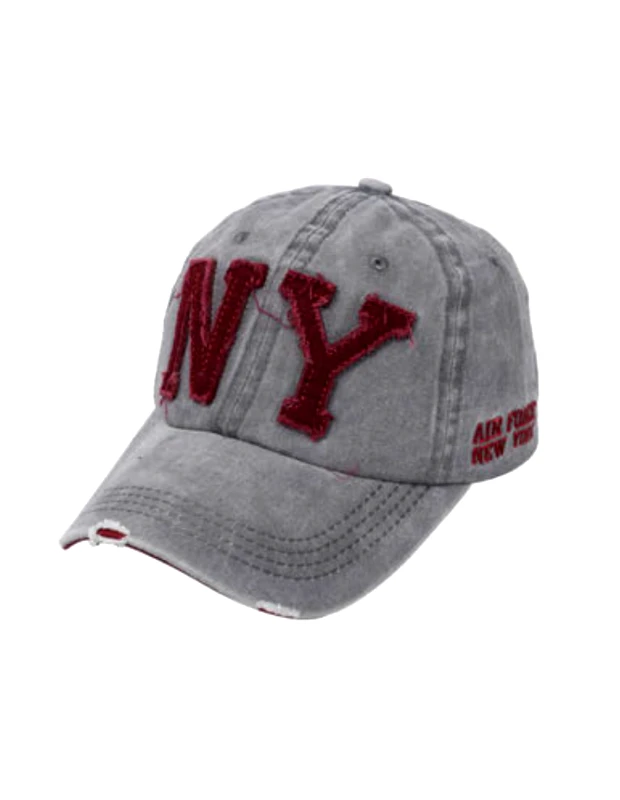 Vactive Καπέλο Jockey πετροπλυμένο NY σε γκρι/χακί χρώμα