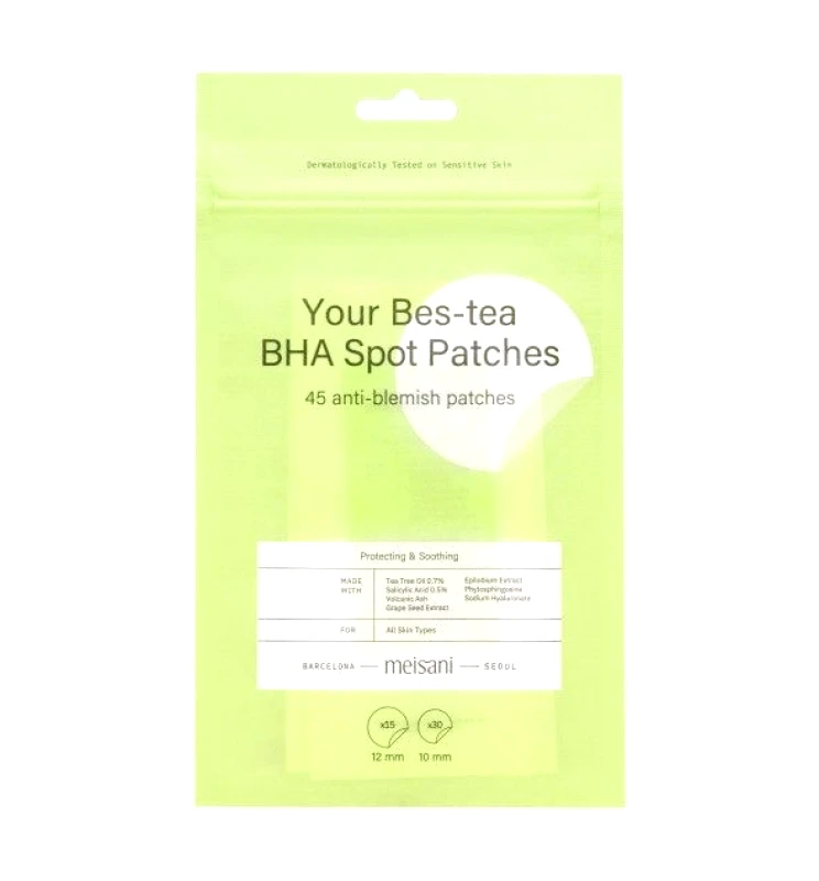 Meisani Meisani Your Bes-Tea BHA Spot Patches Τοπική Φροντίδα 45 επιθέματα για ακμή