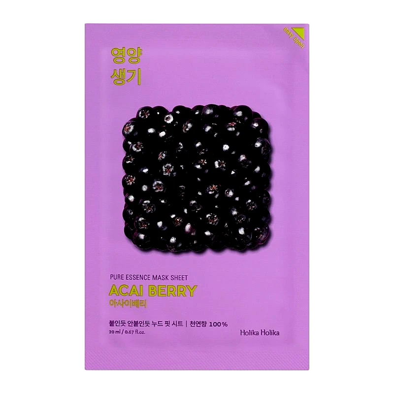 Holika Holika Holika Holika Pure Essence Mask Sheet- Acai Berry 23m