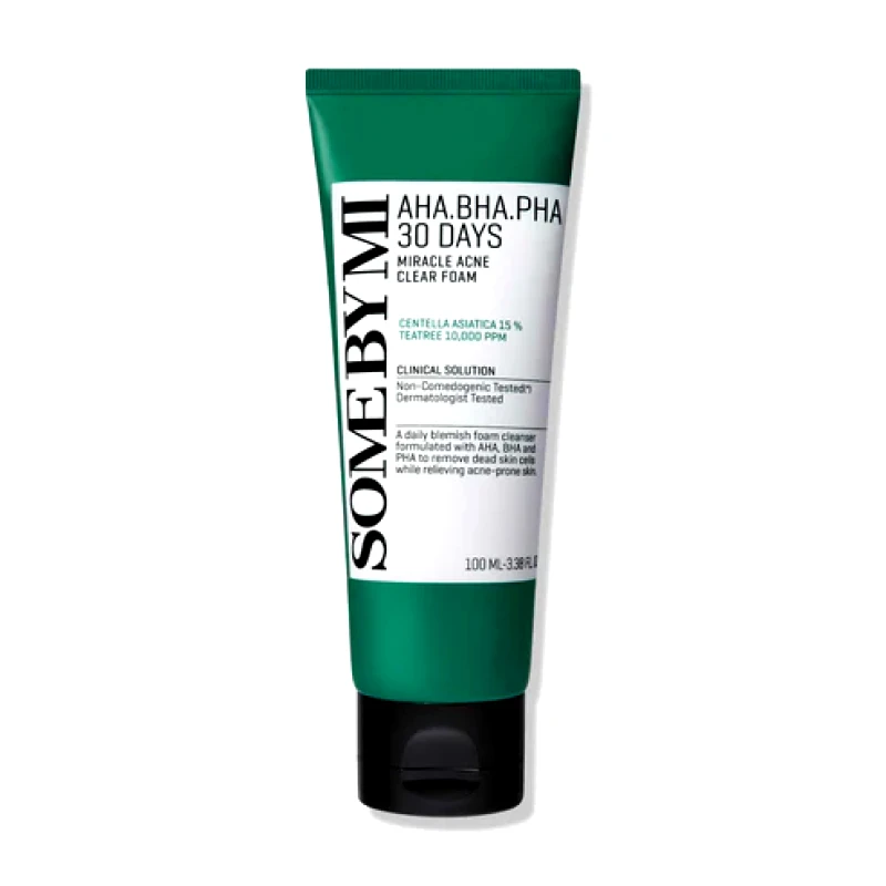 Some By Mi Some By Mi AHA BHA PHA 30 Days Miracle Acne Clear Foam Αφρός καθαρισμού προσώπου 100ml