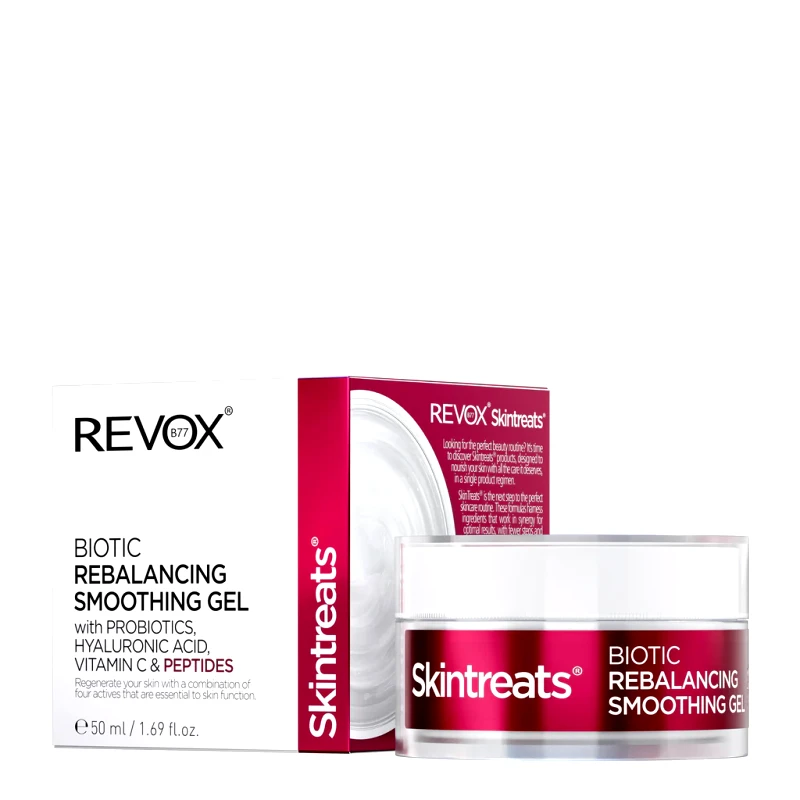 Revox B77 Revox B77 Skintreats Biotic Rebalancing Smoothing Gel προσώπου με Υαλουρονικό Οξύ Βιταμίνη C & Πεπτίδια 50ml