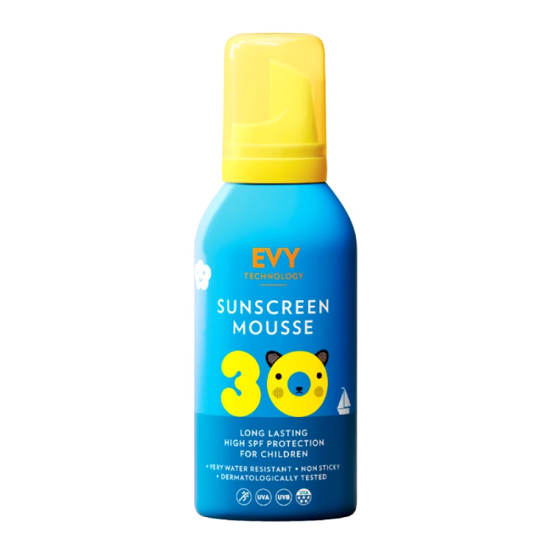 EVY Technoology EVY Technoology Sunscreen Mousse Παιδικό Αντηλιακό Μους Μακράς Διαρκείας Για Πρόσωπο & Σώμα SPF30 150ml