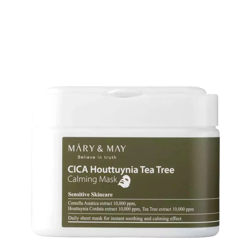 Mary &amp; May Mary & May CICA Houttuynia Tea Tree Calming Mask καταπραϋντικά Sheet Masks 30pcs