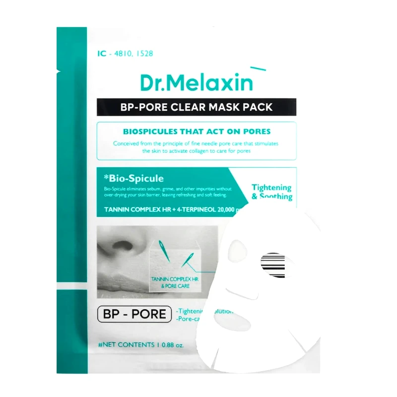Dr.Melaxin Dr.Melaxin BP Pore Clear Facial Mask - Μάσκα με Μικροβελόνες & Νιασιναμίδη για βαθύ καθαρισμό 25g
