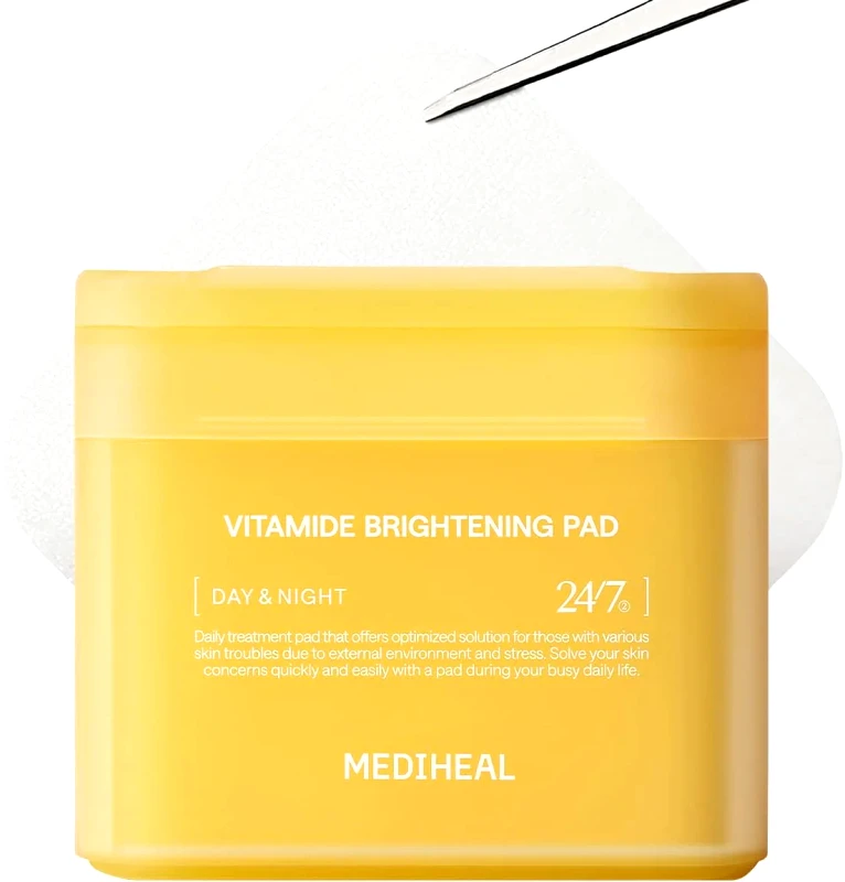 Mediheal Mediheal Vitamide Brightening Pad- Eμποτισμένα δισκία για λάμψη και εξομάλυνση του τόνου 100pcs 180ml