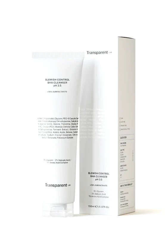 Niche Beauty Lab,Transparent Lab Niche Beauty Lab - Transparent Lab - Blemish Control BHA Cleanser PH 3.5 - Καθαριστικό προσώπου για ακμή ενηλίκων 150ml