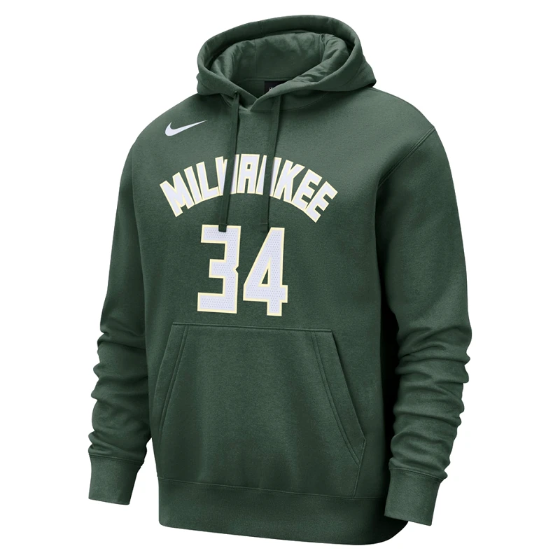 Nike Nike NBA Milwaukee Bucks Club Ανδρικό Φούτερ με Κουκούλα (9000151718_40564)