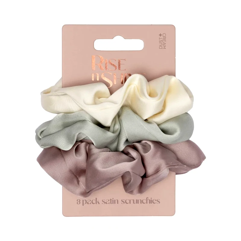 DUST+CREAM SCRUNCHIES RISE N SHINE ΣΑΤΕΝ 3ΤΜΧ