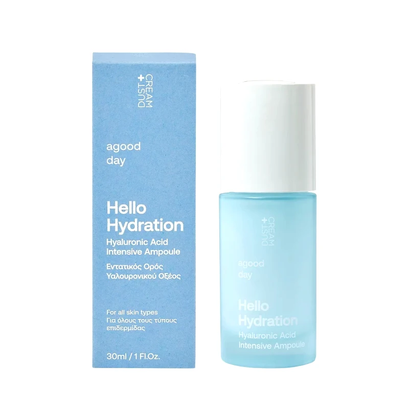DUST+CREAM ΕΝΤΑΤΙΚΟΣ ΟΡΟΣ ΥΑΛΟΥΡΟΝΙΚΟΥ ΟΞΕΟΣ A GOOD DAY HELLO HYDRATION 30ML