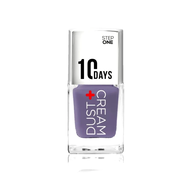 DUST+CREAM ΒΕΡΝΙΚΙ ΝΥΧΙΩΝ 10 DAYS No 543 ΜΩΒ-ΓΚΡΙ ΑΝΟΙΧΤΟ ΜΑΤ SLOW CHANGES 11,5ML