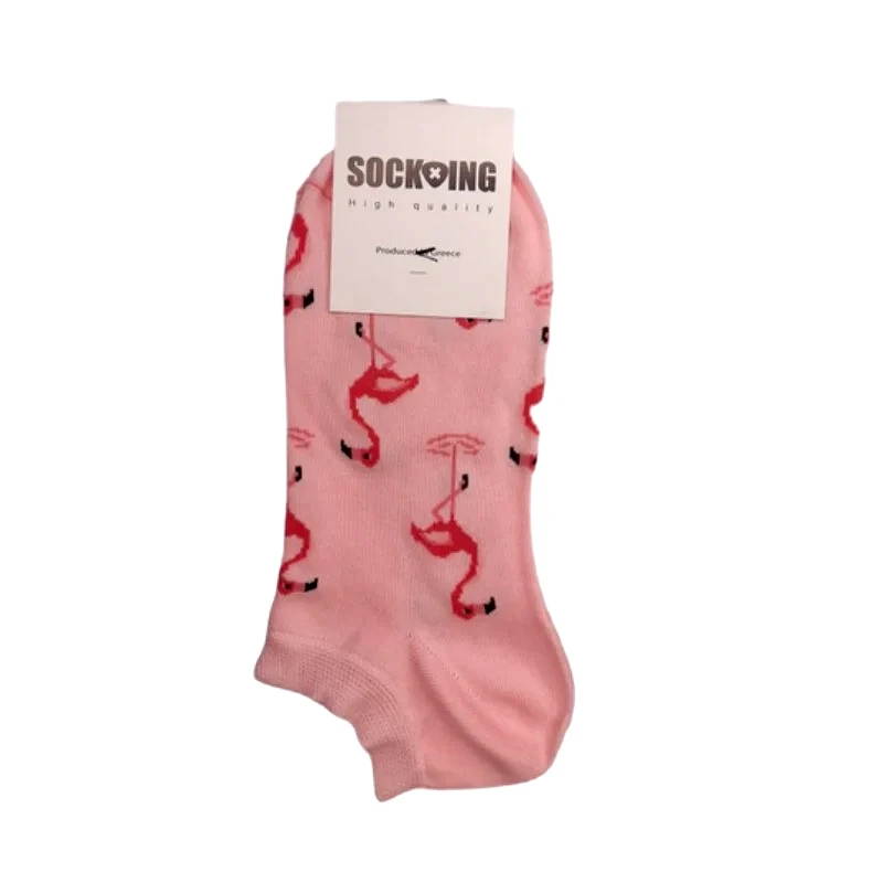Sock-Ing Τερλίκι κάλτσα Γυναικεία με σχέδιο Flamingo | S80420 ΡΟΖ
