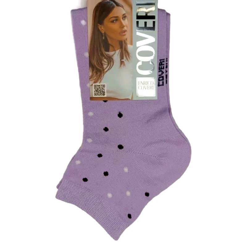 ENRICO COVERI Γυναικεία κάλτσα ημίκοντη με 'Πουά' σχέδιο | 14_1ASS ΛΙΛΑ