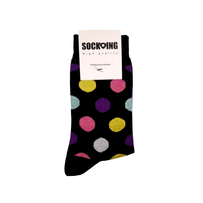 Sock-Ing Κάλτσες με σχέδιο Βούλες | 40322-01 ΜΑΥΡΟ