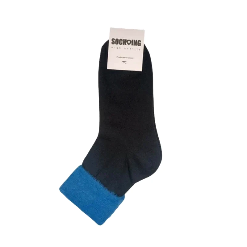 Sock-Ing Γυναικεία κάλτσα με σχέδιο γούνα στο τελείωμα | 5075 ΓΑΛΑΖΙΟ