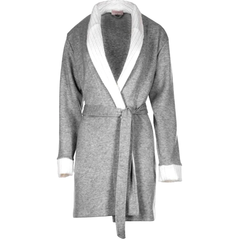 PINK LABEL Ρόμπα σταυρωτή φλις | W1035 ΓΚΡΙ