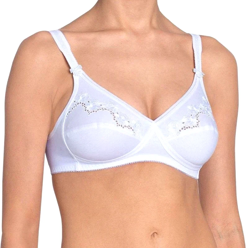 TRIUMPH Σουτιέν χωρίς μπανέλα | Elasti Cross+Cotton N ΛΕΥΚΟ