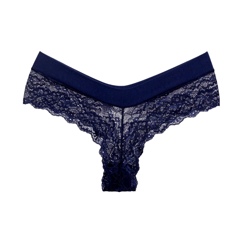 DREAMS Brazilian Slip με δαντέλα χωρίς ραφές | 819 ΜΠΛΕ ΣΚΟΥΡΟ