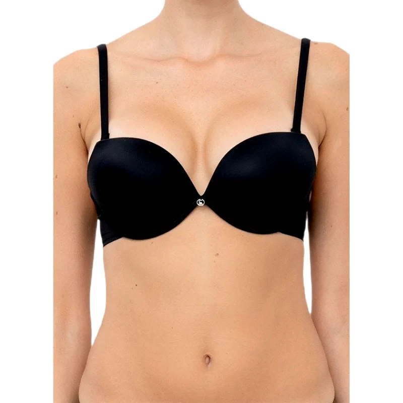 LORMAR Σουτιέν Super Push-Up με διπλή ενίσχυση | Reggiseno ΜΑΥΡΟ