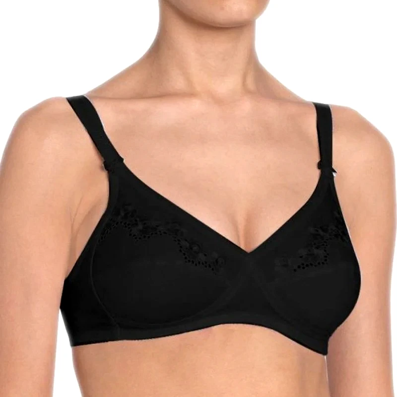 TRIUMPH Σουτιέν χωρίς μπανέλα | Elasti Cross+Cotton N ΜΑΥΡΟ