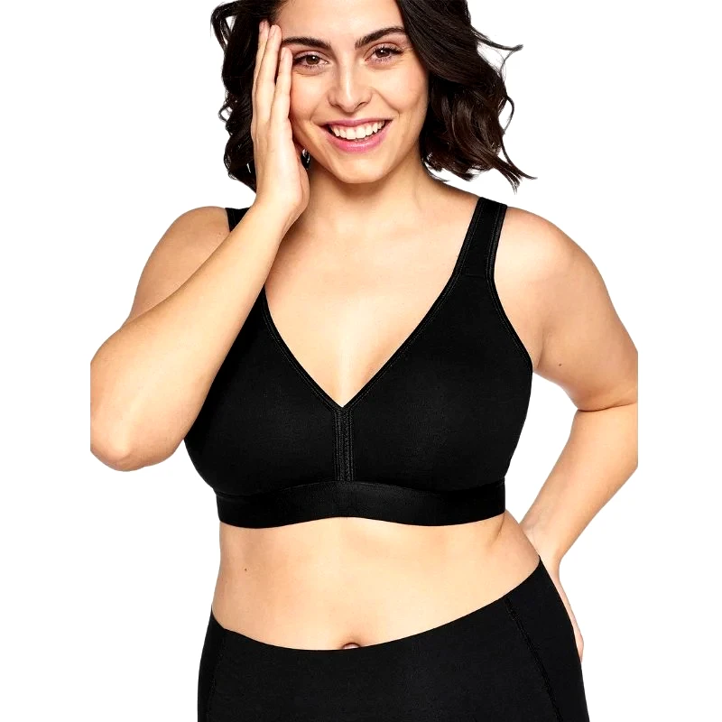 NATURANA Αθλητικό σουτιέν χωρίς ενίσχυση & χωρίς μπανέλα | 86021 ΜΑΥΡΟ