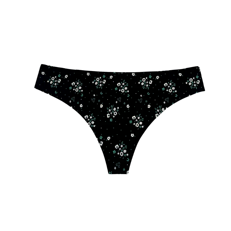 NUDS String χωρίς ραφές με σχέδιο ΜΑΥΡΟ